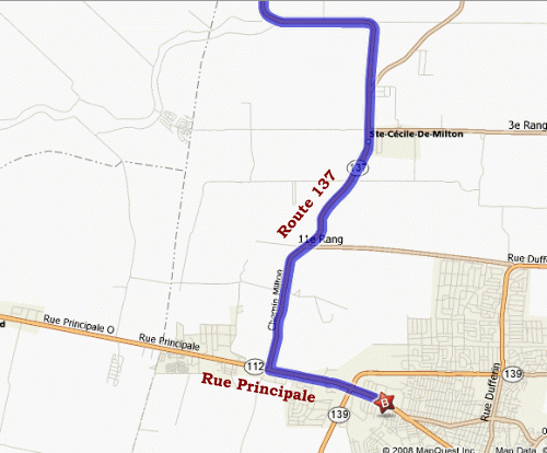 Route 137 et Route 112 Route 137 et Route 112